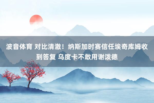 波音体育 对比清澈！纳斯加时赛信任埃奇库姆收到答复 乌度卡不敢用谢泼德