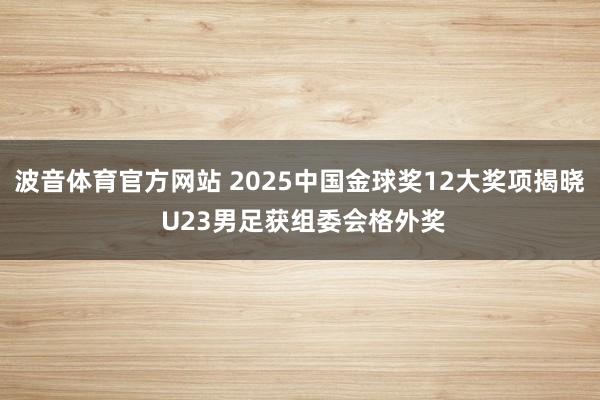 波音体育官方网站 2025中国金球奖12大奖项揭晓 U23男足获组委会格外奖