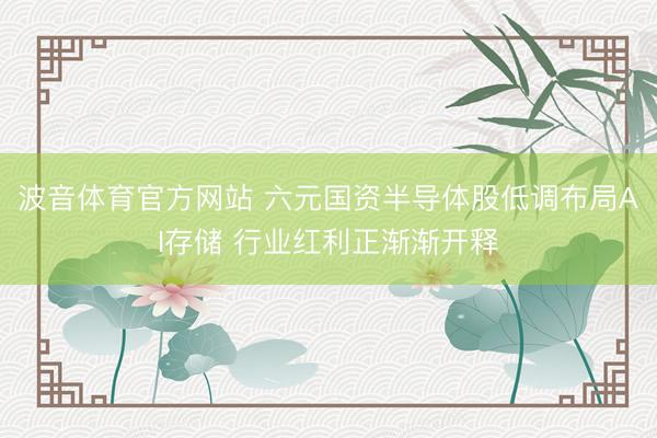 波音体育官方网站 六元国资半导体股低调布局AI存储 行业红利正渐渐开释