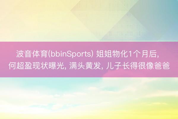 波音体育(bbinSports) 姐姐物化1个月后, 何超盈现状曝光, 满头黄发, 儿子长得很像爸爸